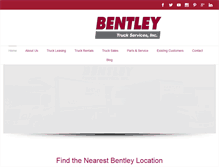 Tablet Screenshot of bentleytruckservices.com